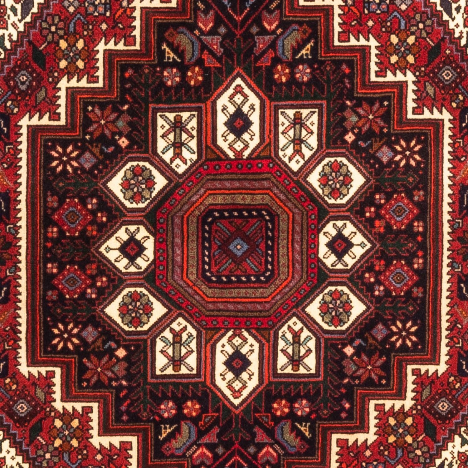 Persisk tæppe - Nomadisk - 153 x 103 cm - creme