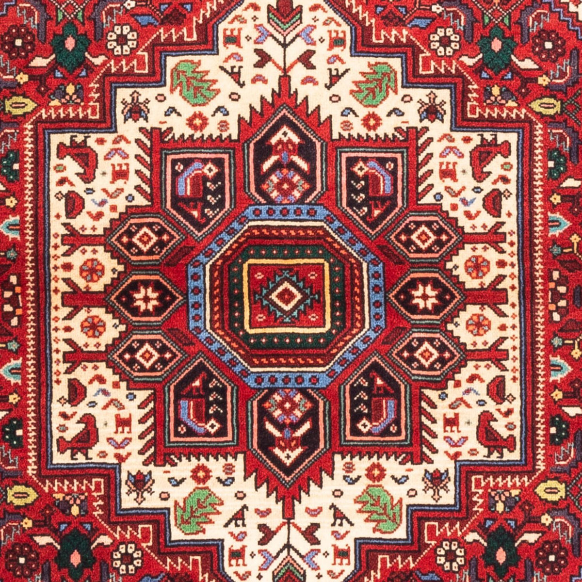 Persisk tæppe - Nomadisk - 144 x 110 cm - rød