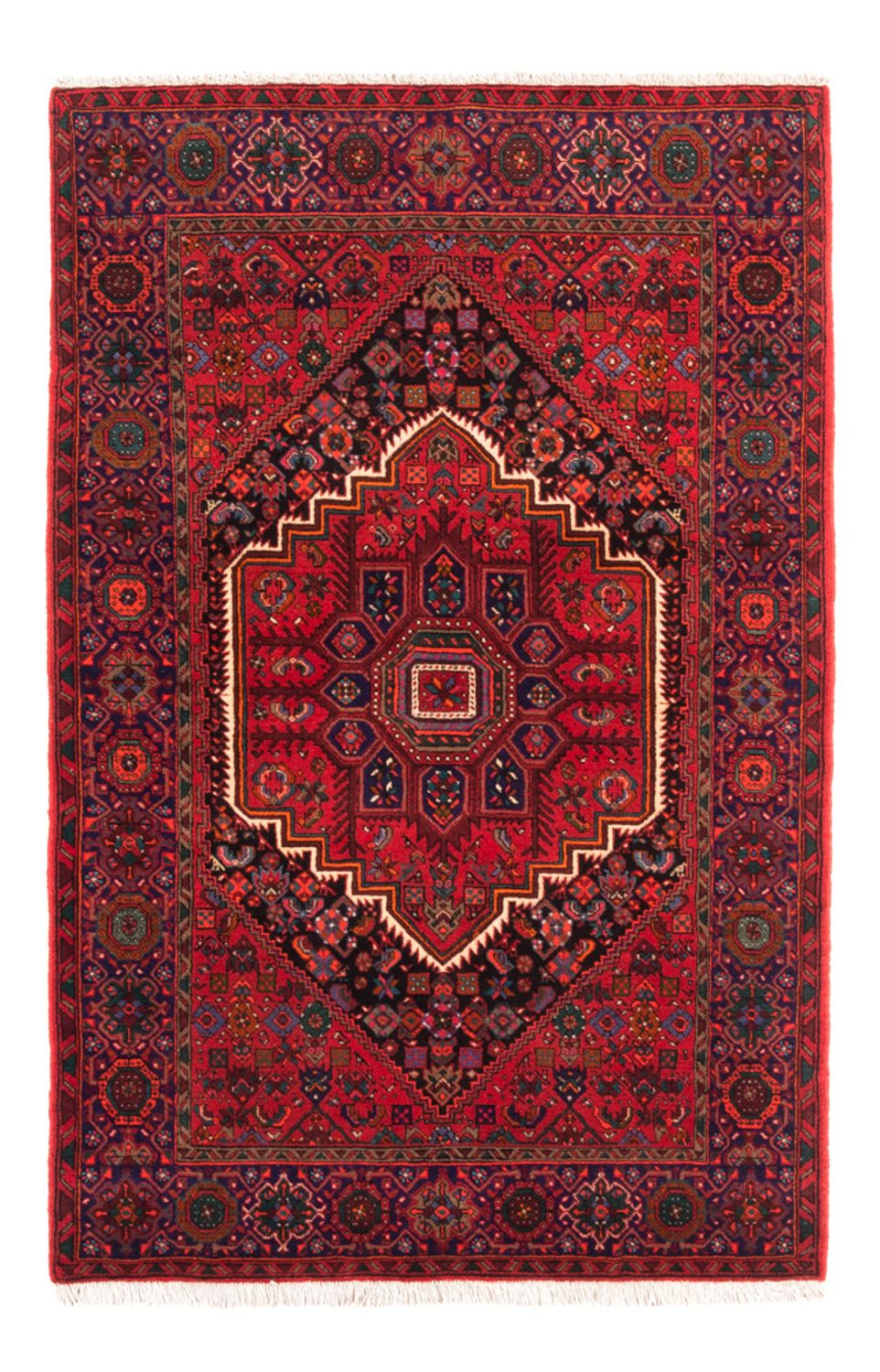 Persisk tæppe - Nomadisk - 155 x 97 cm - rød