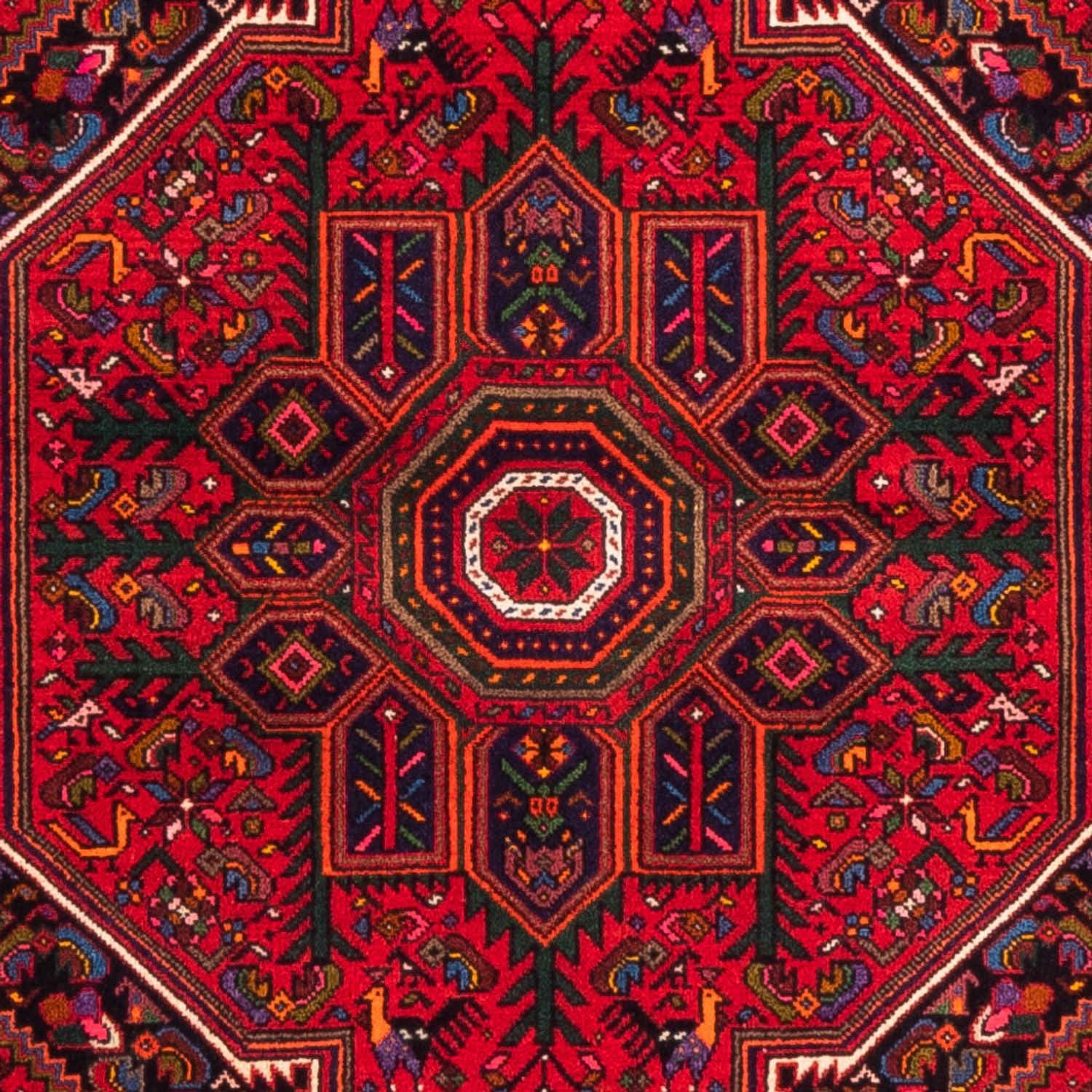 Persisk tæppe - Nomadisk - 144 x 100 cm - rød