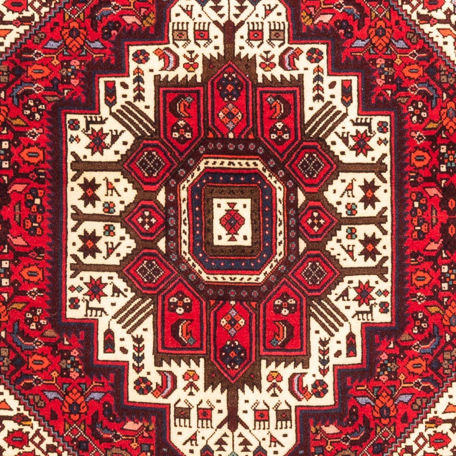 Persisk tæppe - Nomadisk - 142 x 102 cm - rød