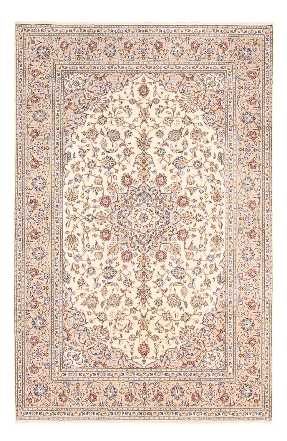 Persisk tæppe - Keshan - 274 x 197 cm - creme