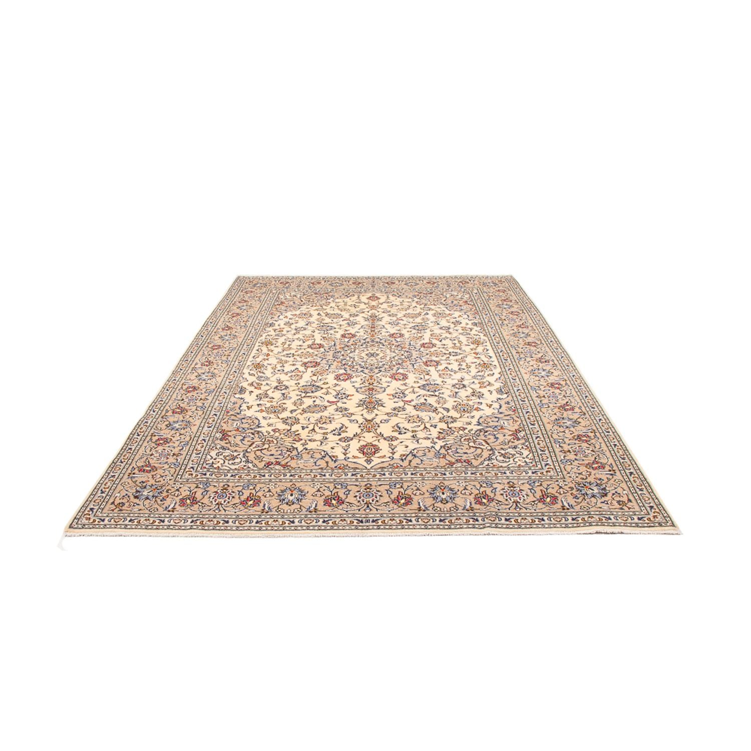 Persisk tæppe - Keshan - 274 x 197 cm - creme