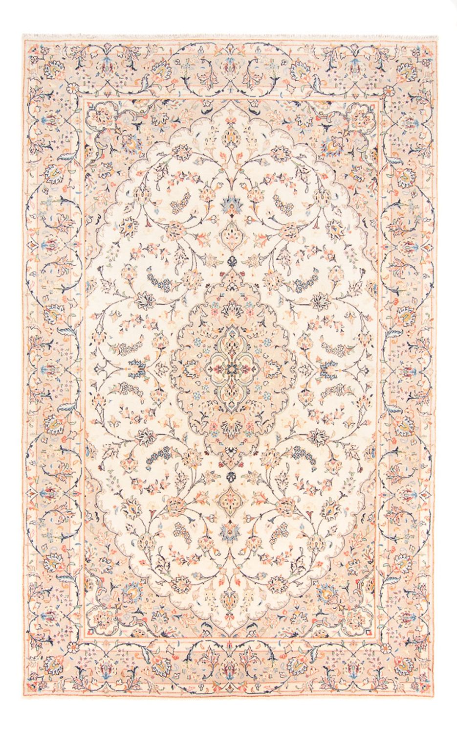Persisk tæppe - Keshan - 296 x 196 cm - creme