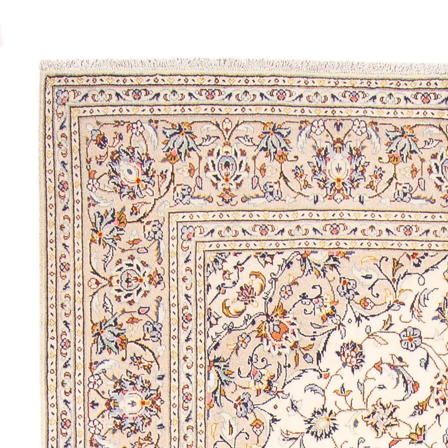 Persisk tæppe - Keshan - 300 x 194 cm - creme