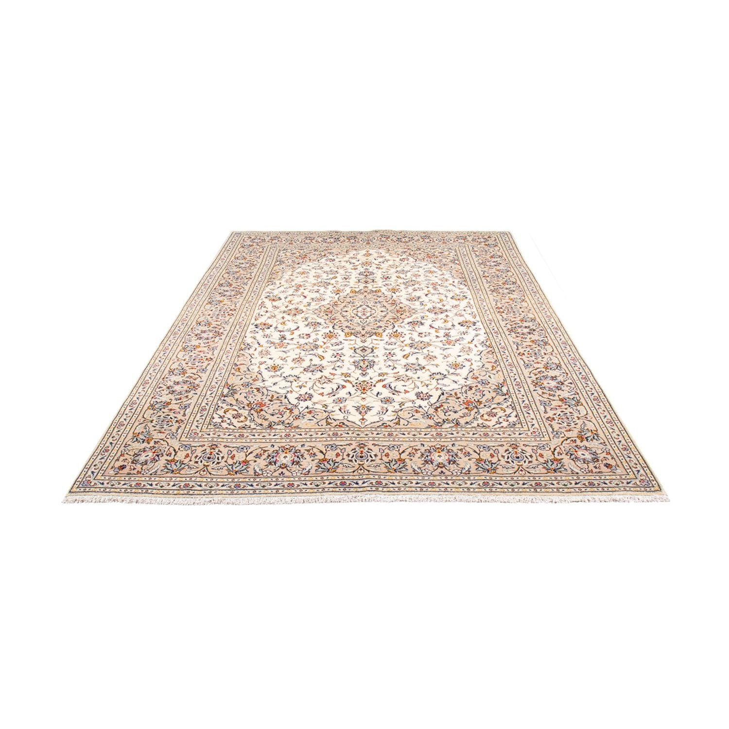 Persisk tæppe - Keshan - 300 x 194 cm - creme