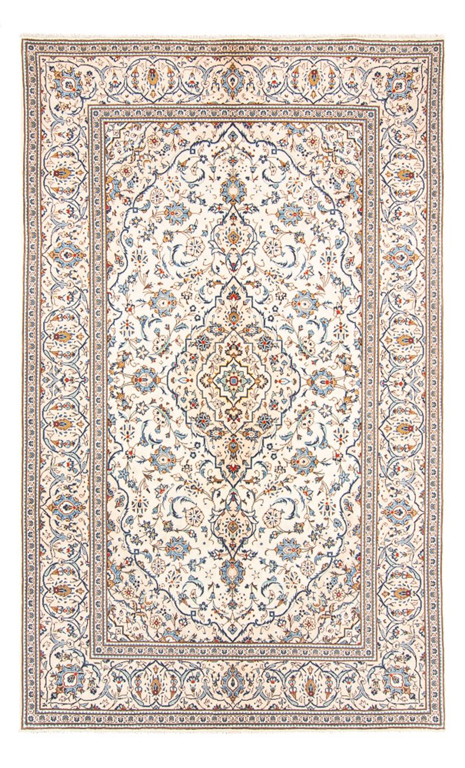 Persisk tæppe - Keshan - 300 x 196 cm - creme