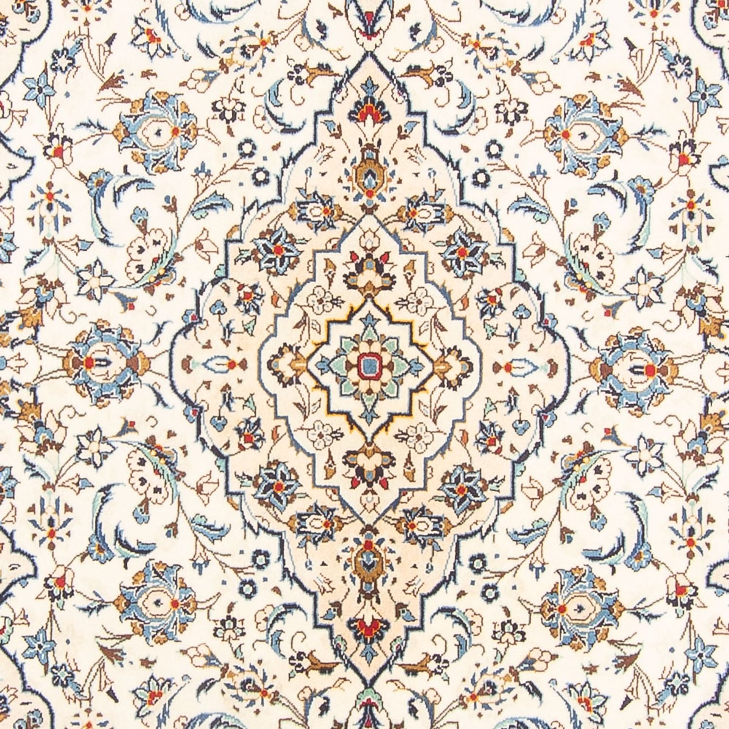 Persisk tæppe - Keshan - 300 x 196 cm - creme