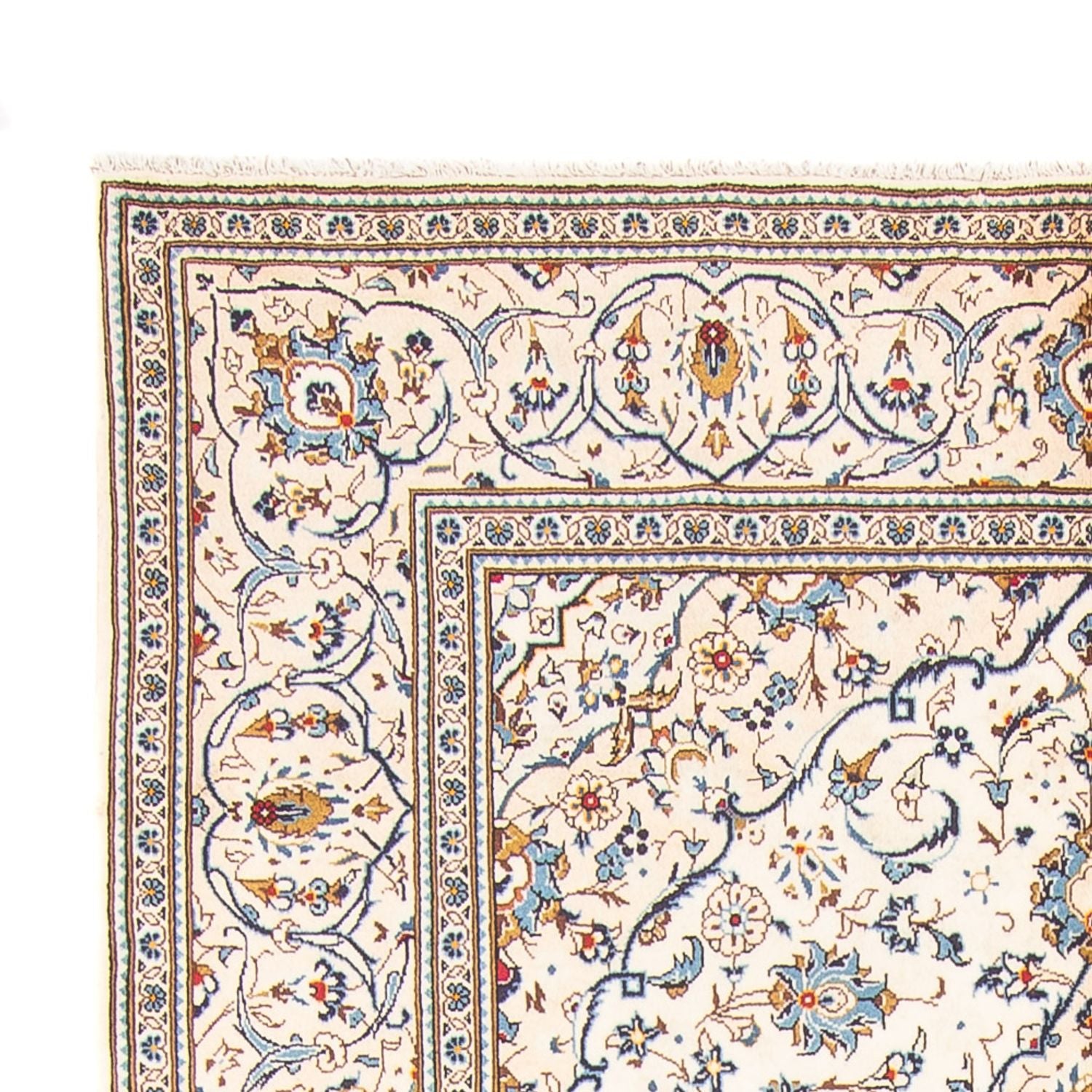 Persisk tæppe - Keshan - 300 x 196 cm - creme
