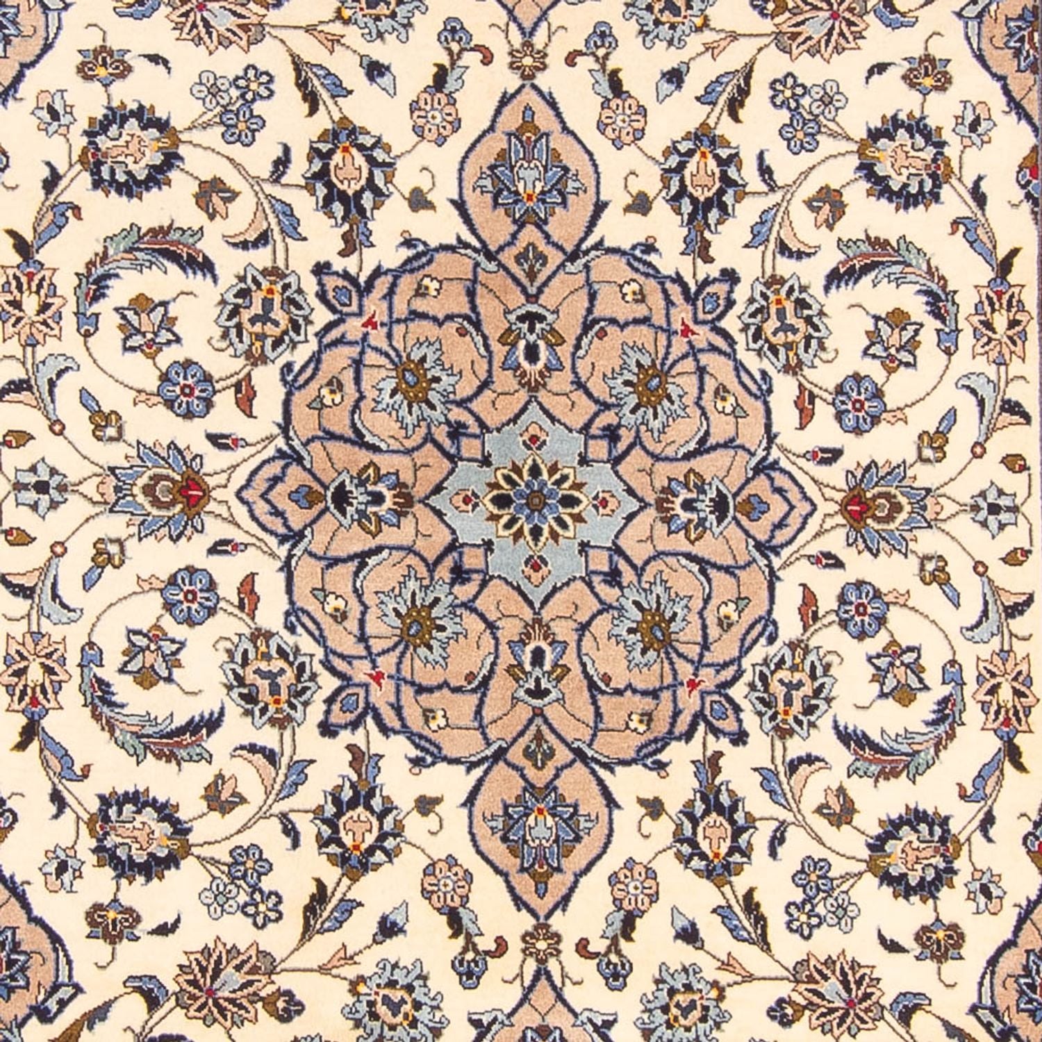 Persisk tæppe - Keshan - 306 x 192 cm - creme