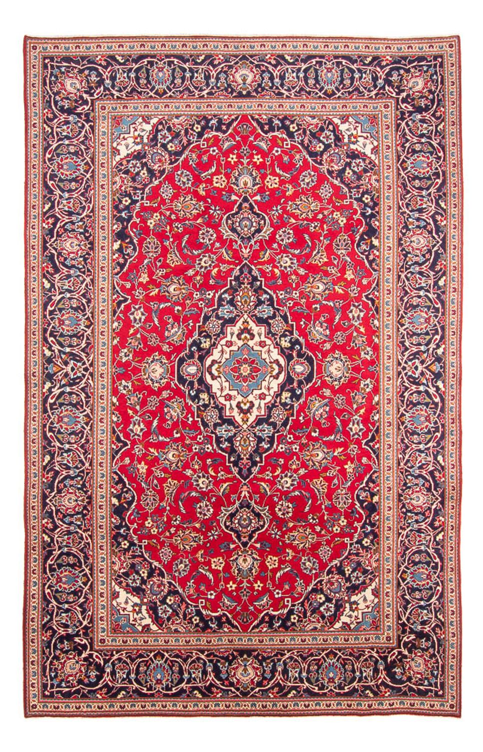 Persisk tæppe - Keshan - 300 x 200 cm - rød