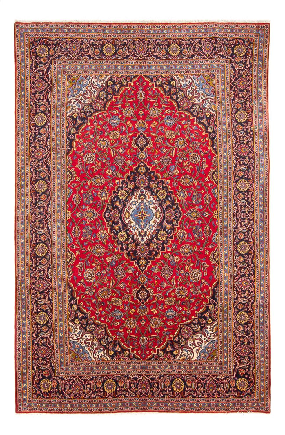 Persisk tæppe - Keshan - 296 x 203 cm - rød