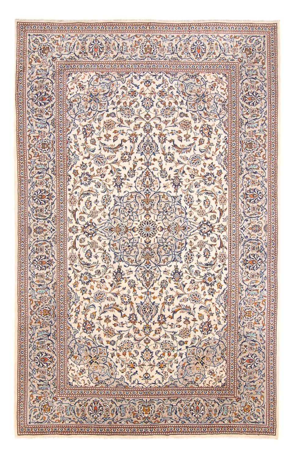 Persisk tæppe - Keshan - 305 x 198 cm - creme