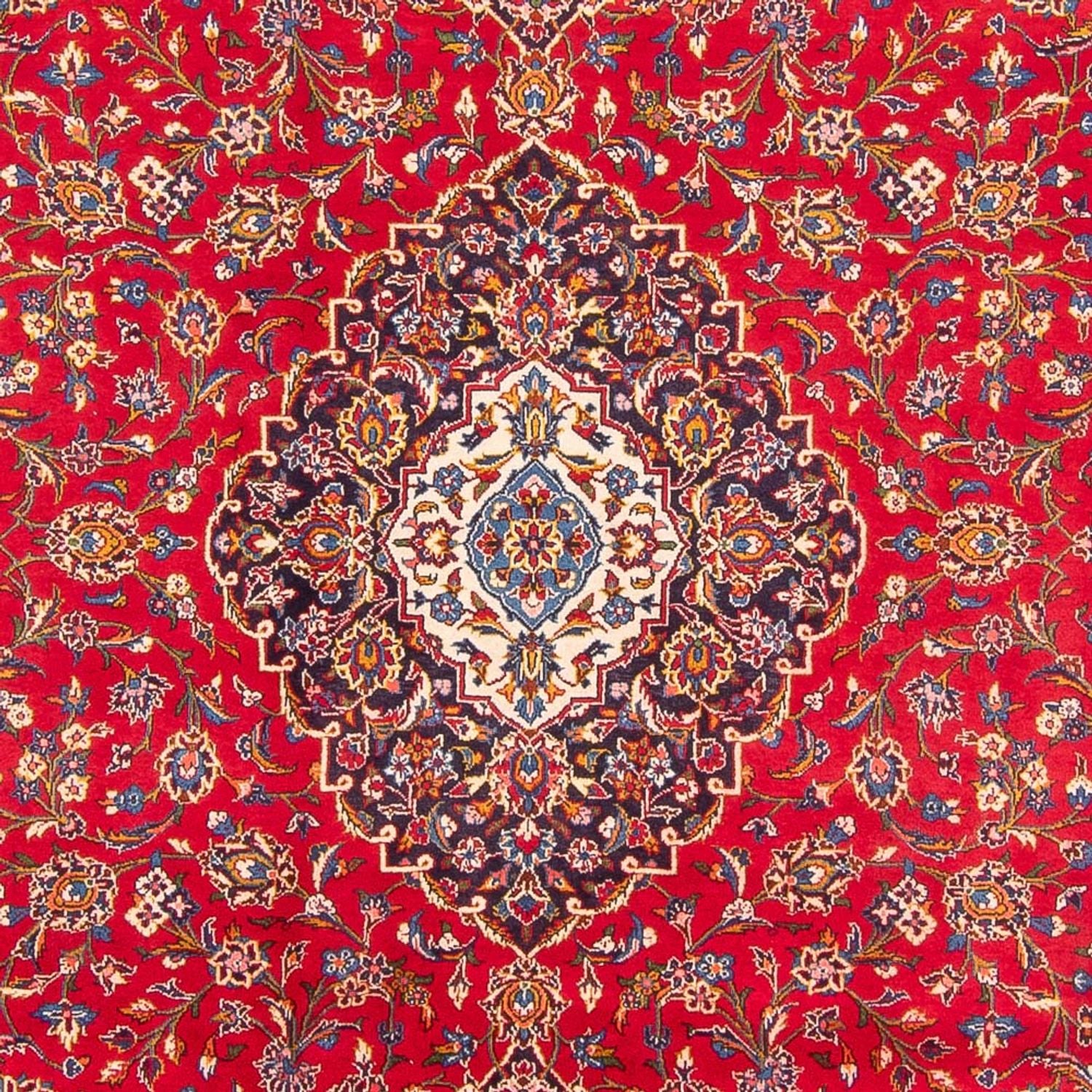 Persisk tæppe - Keshan firkantet  - 254 x 246 cm - rød