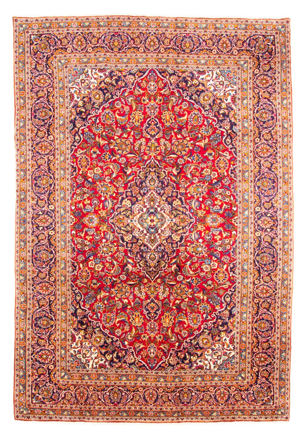 Persisk tæppe - Keshan - 345 x 237 cm - rød