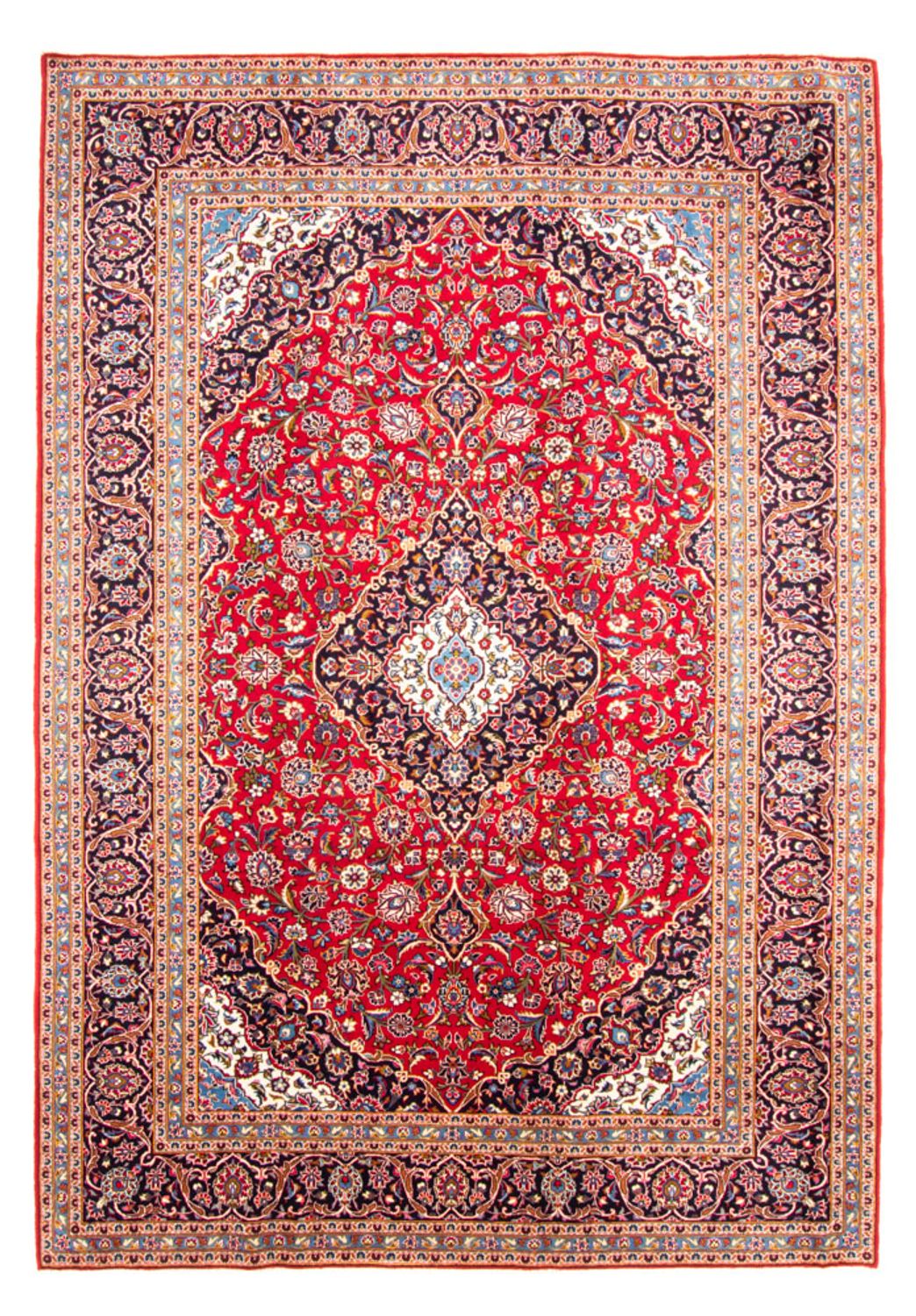 Persisk tæppe - Keshan - 341 x 241 cm - rød