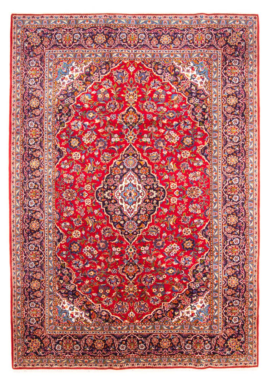 Persisk tæppe - Keshan - 343 x 241 cm - rød