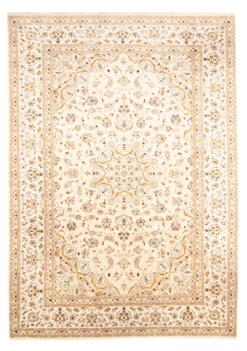 Persisk tæppe - Keshan - 344 x 243 cm - creme