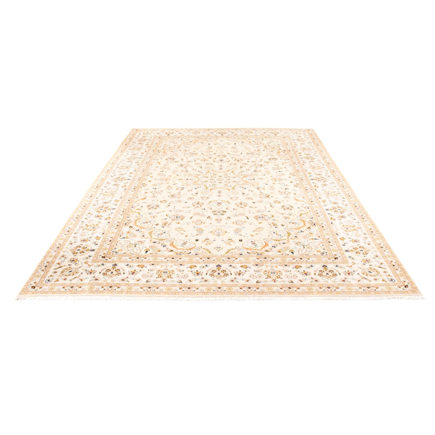 Persisk tæppe - Keshan - 344 x 243 cm - creme