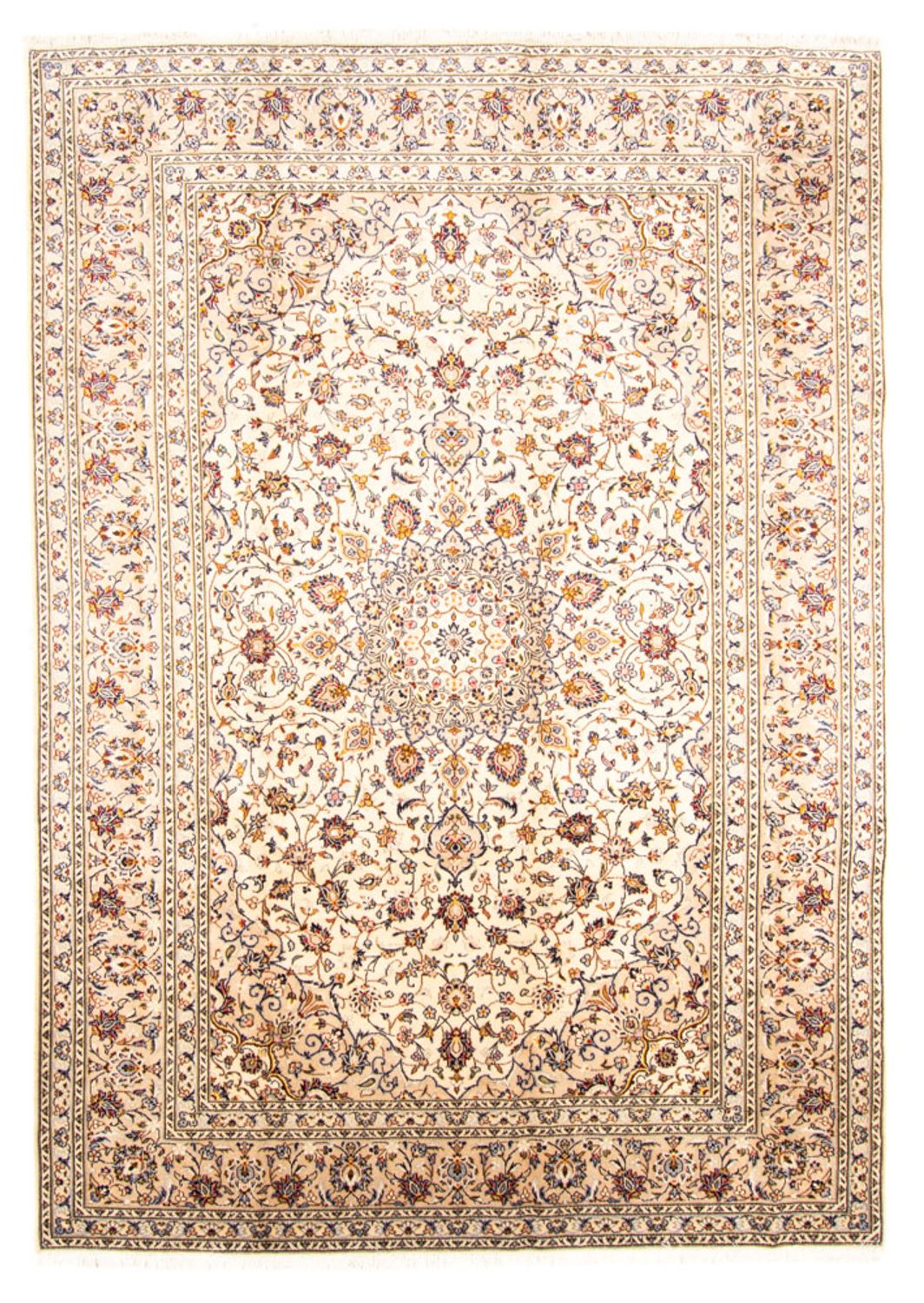 Persisk tæppe - Keshan - 347 x 243 cm - creme