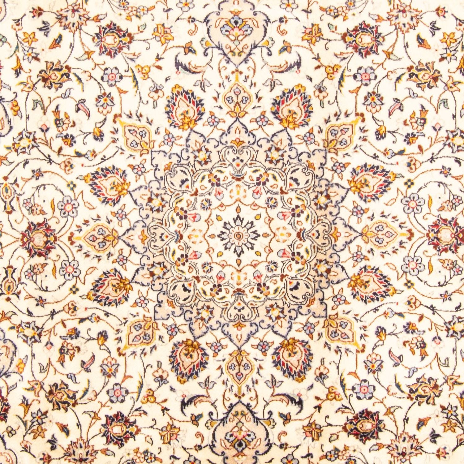 Persisk tæppe - Keshan - 347 x 243 cm - creme