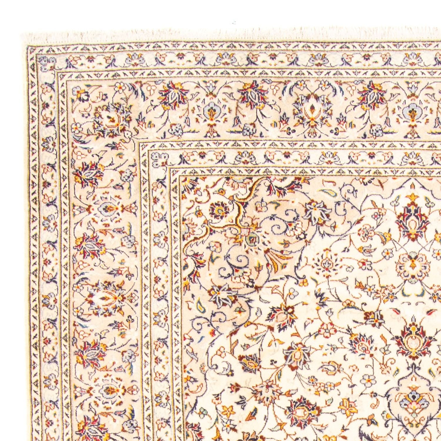 Persisk tæppe - Keshan - 347 x 243 cm - creme