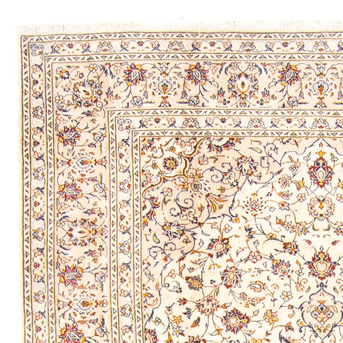 Persisk tæppe - Keshan - 347 x 243 cm - creme