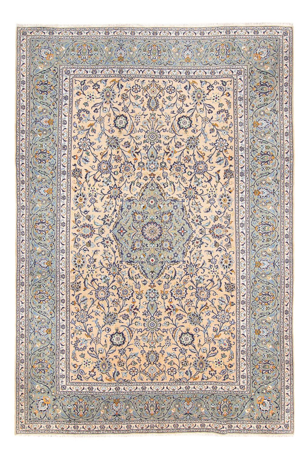 Persisk tæppe - Keshan - 344 x 245 cm - taupe