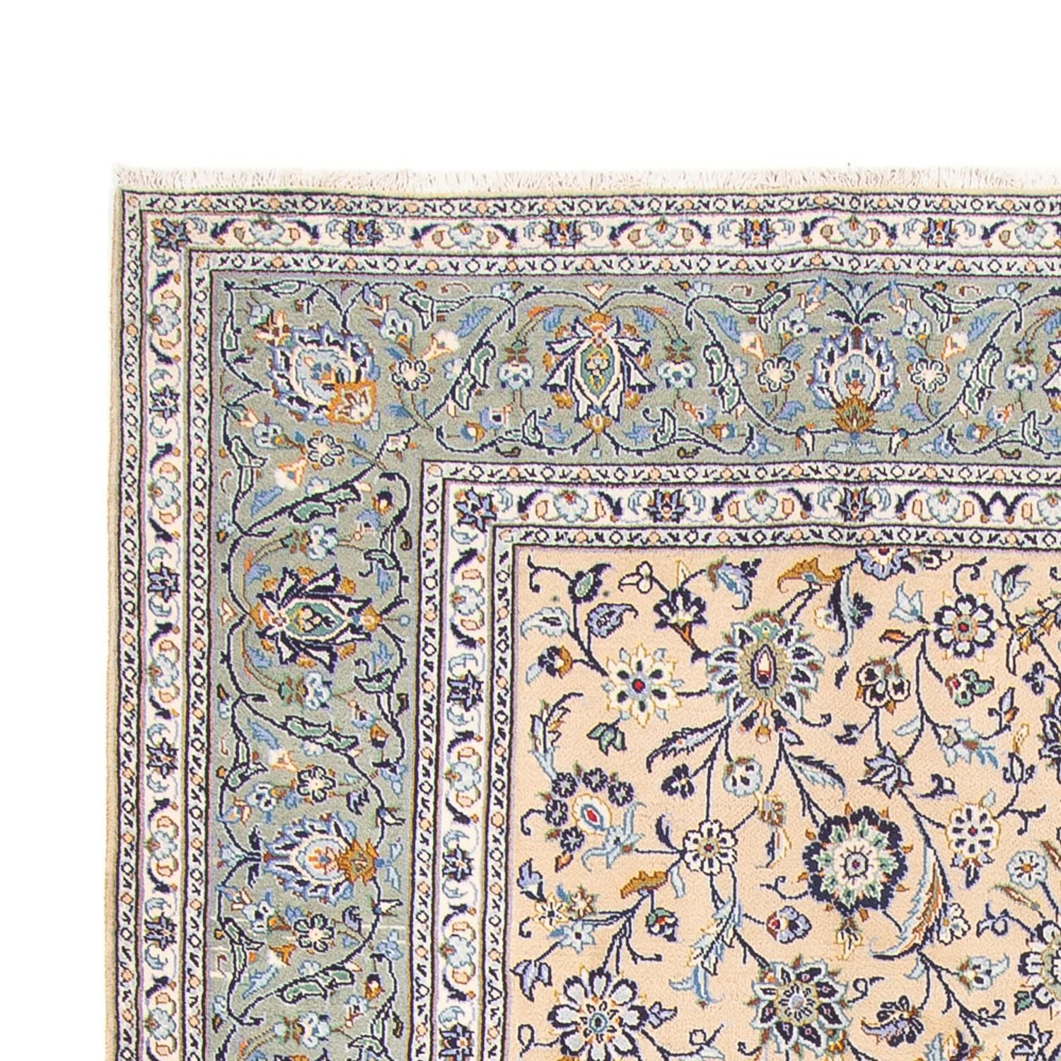 Persisk tæppe - Keshan - 344 x 245 cm - taupe