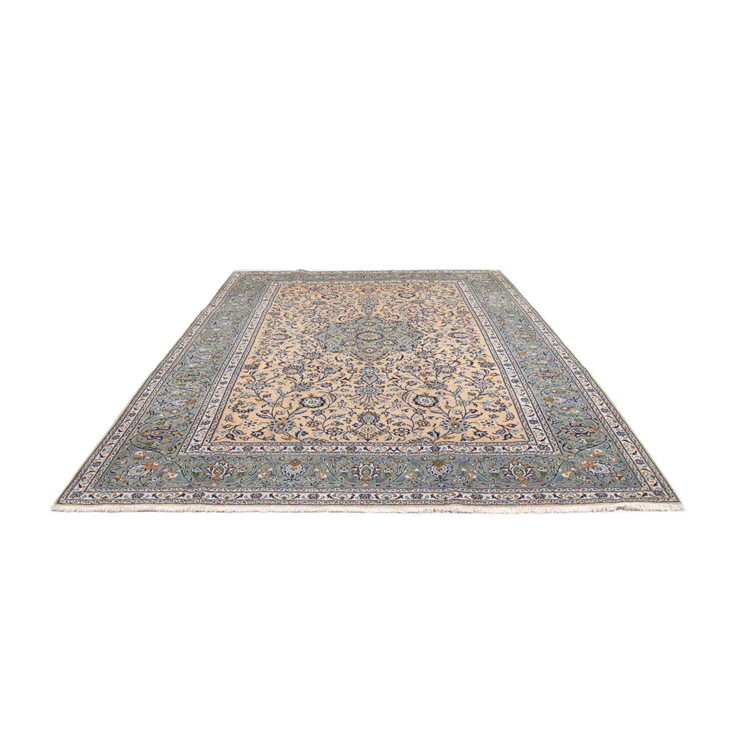 Persisk tæppe - Keshan - 344 x 245 cm - taupe