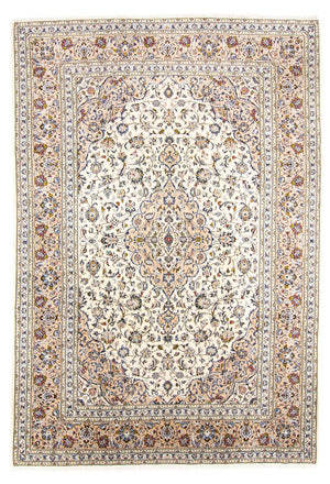 Persisk tæppe - Keshan - 347 x 244 cm - creme