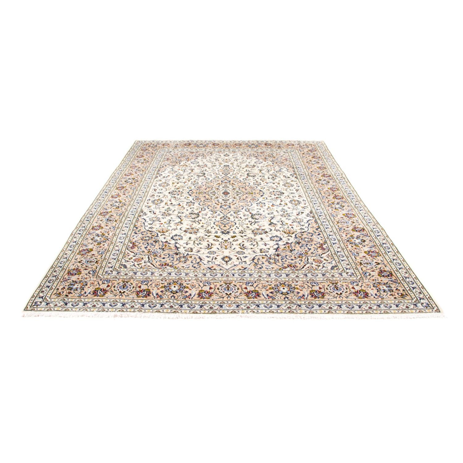 Persisk tæppe - Keshan - 347 x 244 cm - creme