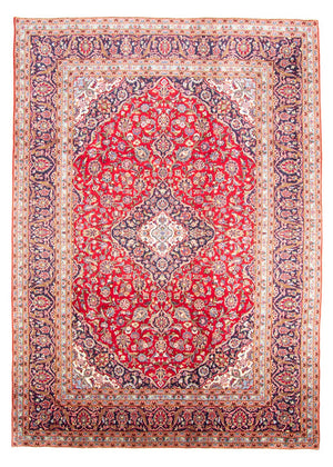 Persisk tæppe - Keshan - 349 x 243 cm - rød
