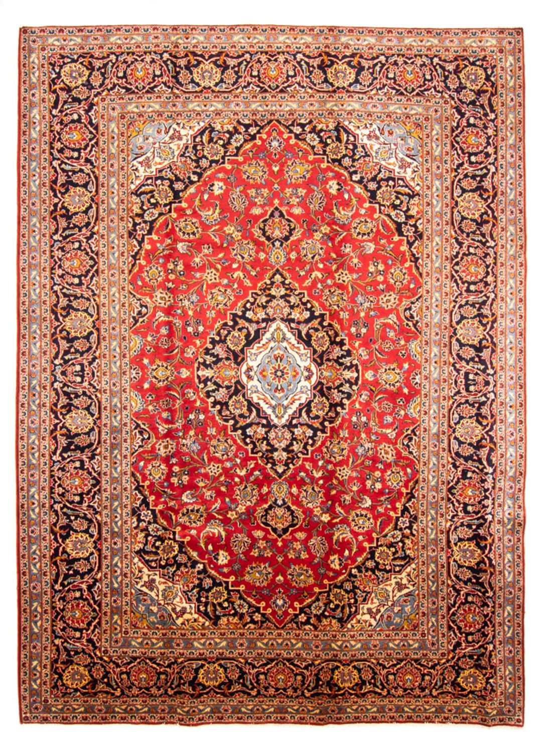 Persisk tæppe - Keshan - 343 x 248 cm - rød
