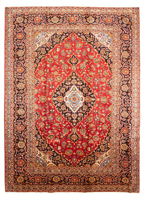 Persisk tæppe - Keshan - 343 x 248 cm - rød