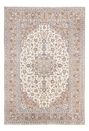 Persisk tæppe - Keshan - 356 x 240 cm - creme
