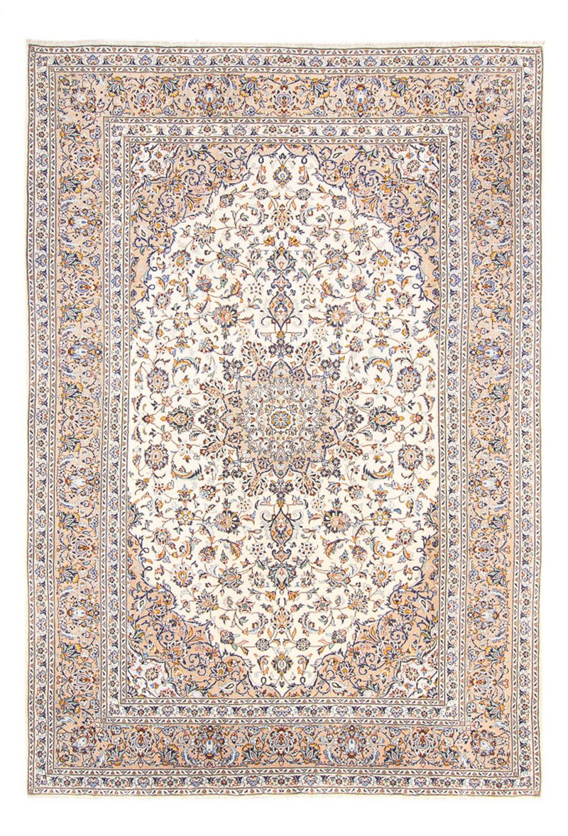 Persisk tæppe - Keshan - 356 x 240 cm - creme