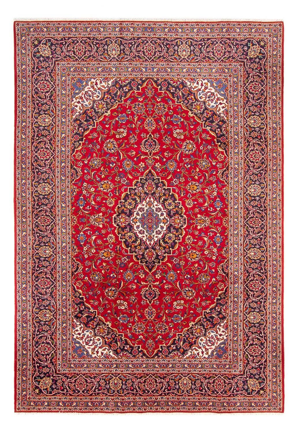 Persisk tæppe - Keshan - 352 x 243 cm - rød