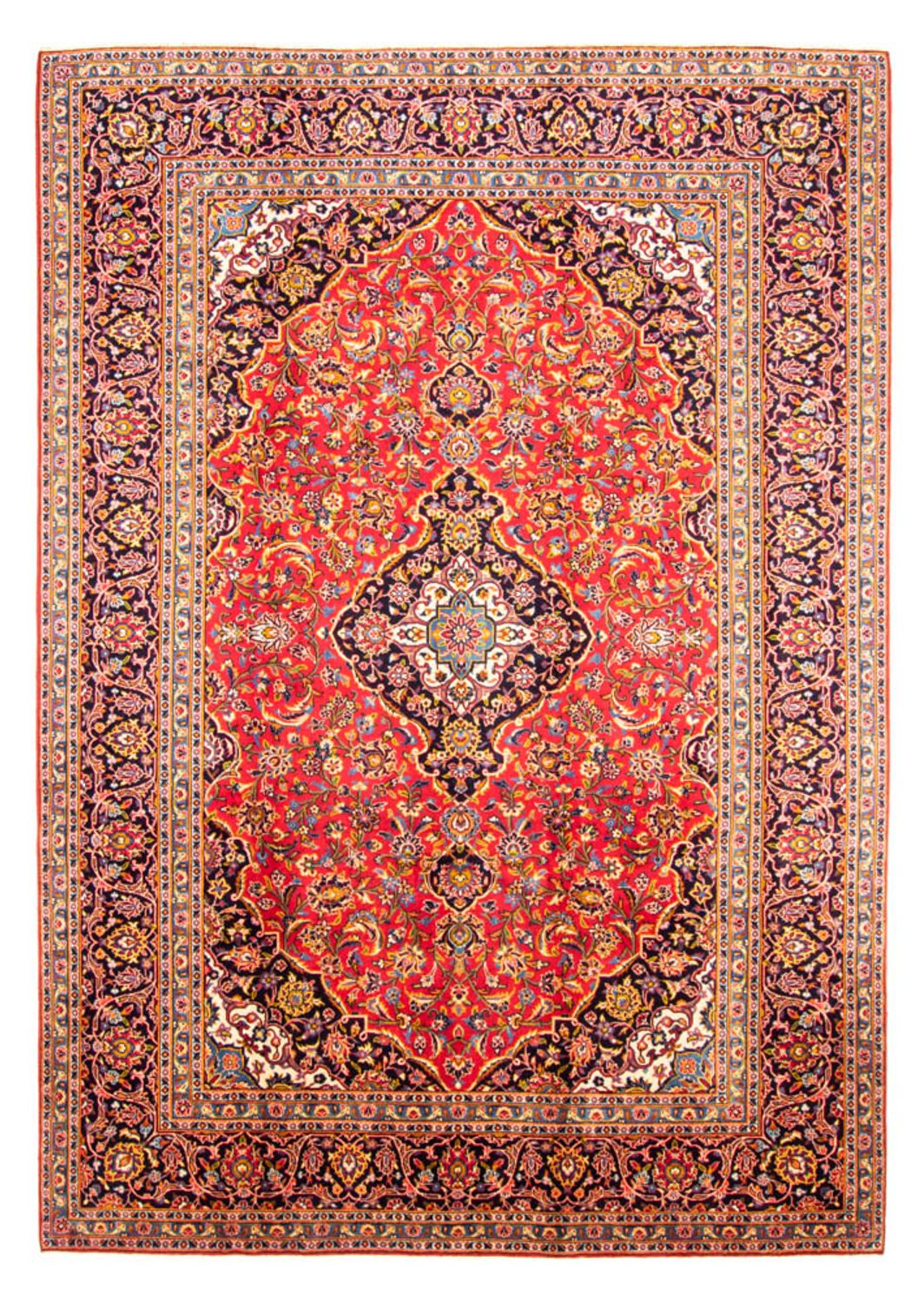 Persisk tæppe - Keshan - 348 x 247 cm - rød