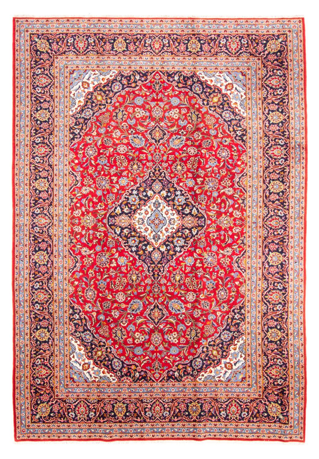 Persisk tæppe - Keshan - 349 x 247 cm - rød