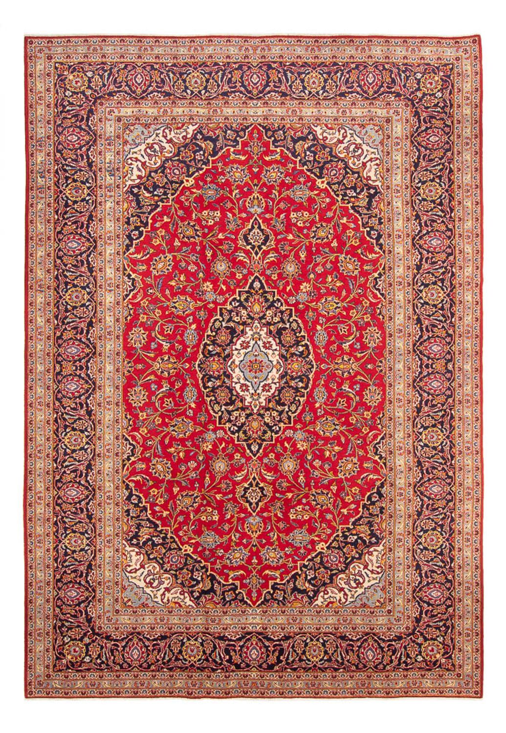 Persisk tæppe - Keshan - 352 x 245 cm - rød