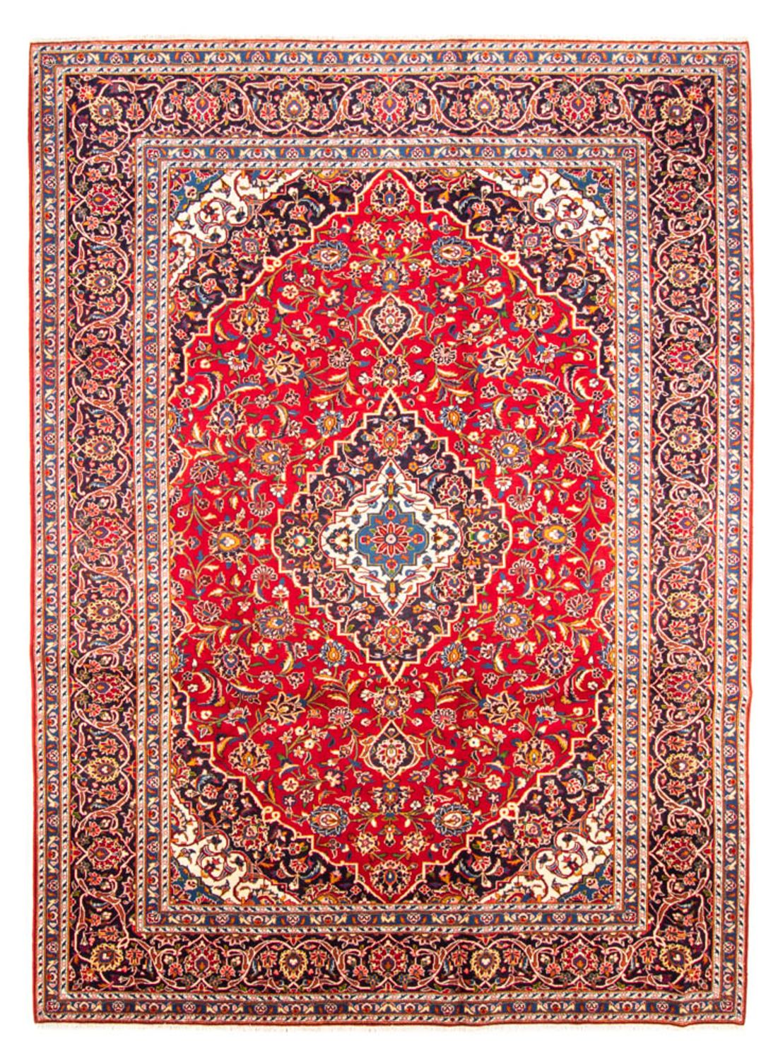 Persisk tæppe - Keshan - 348 x 248 cm - rød