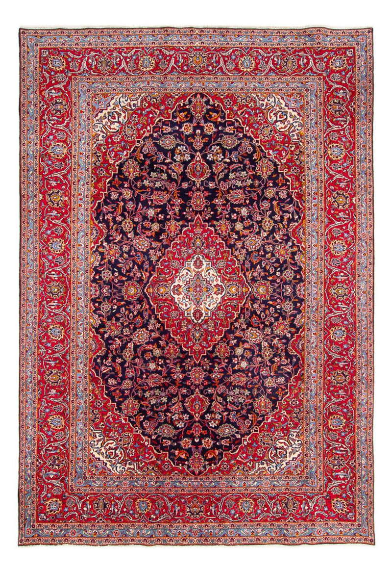 Persisk tæppe - Keshan - 353 x 246 cm - mørkeblå