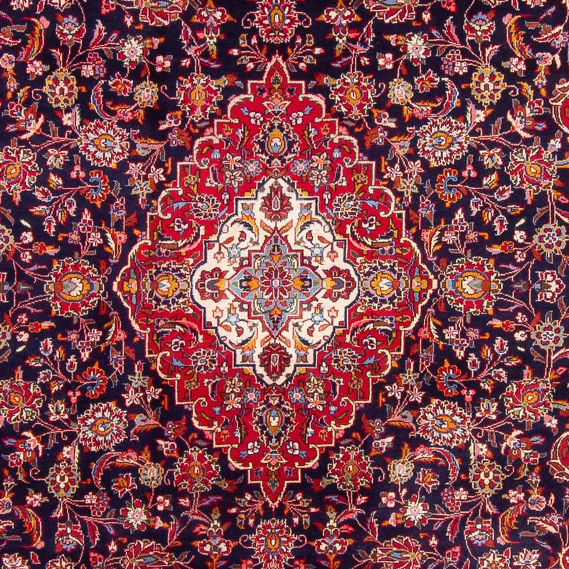 Persisk tæppe - Keshan - 353 x 246 cm - mørkeblå