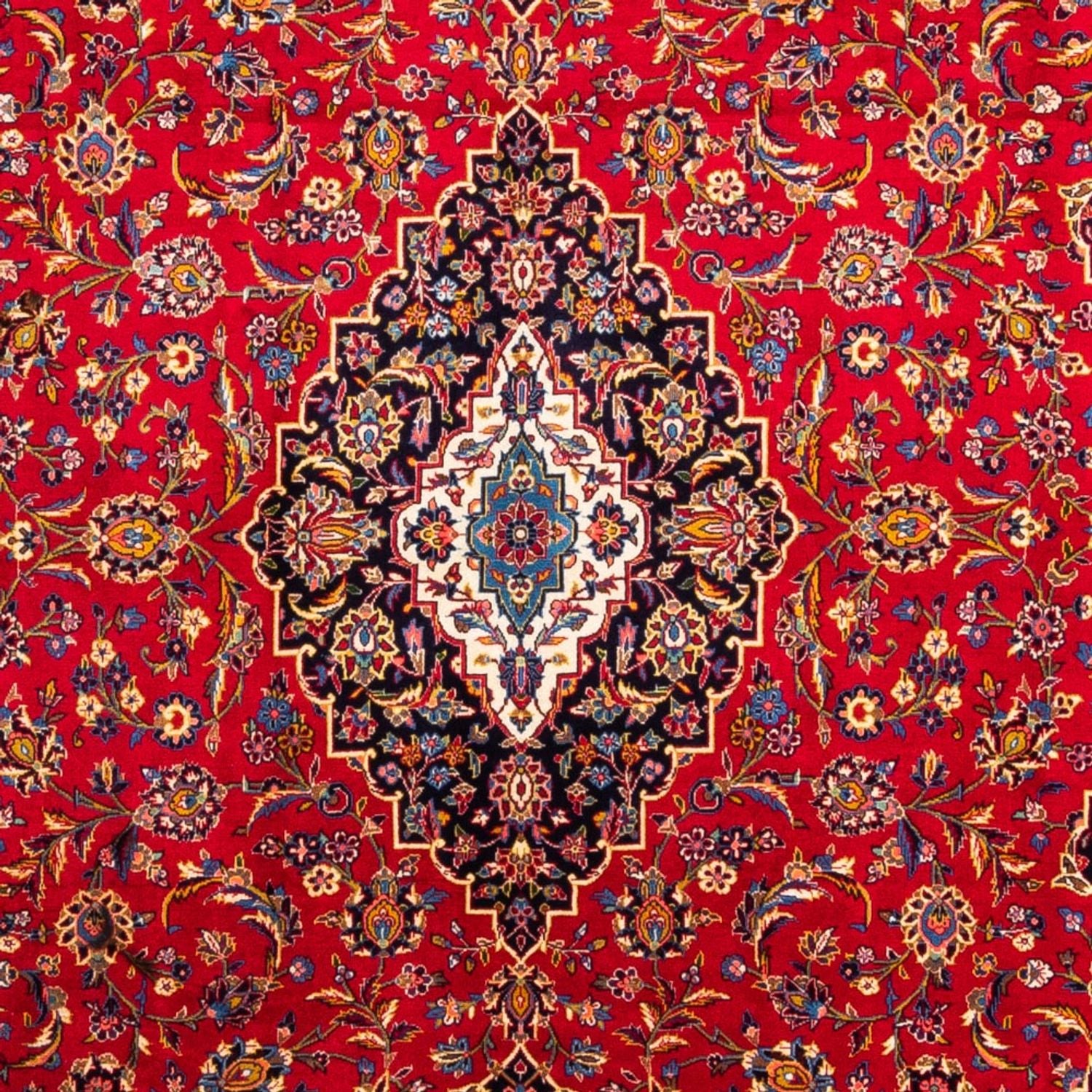 Persisk tæppe - Keshan - 346 x 257 cm - rød
