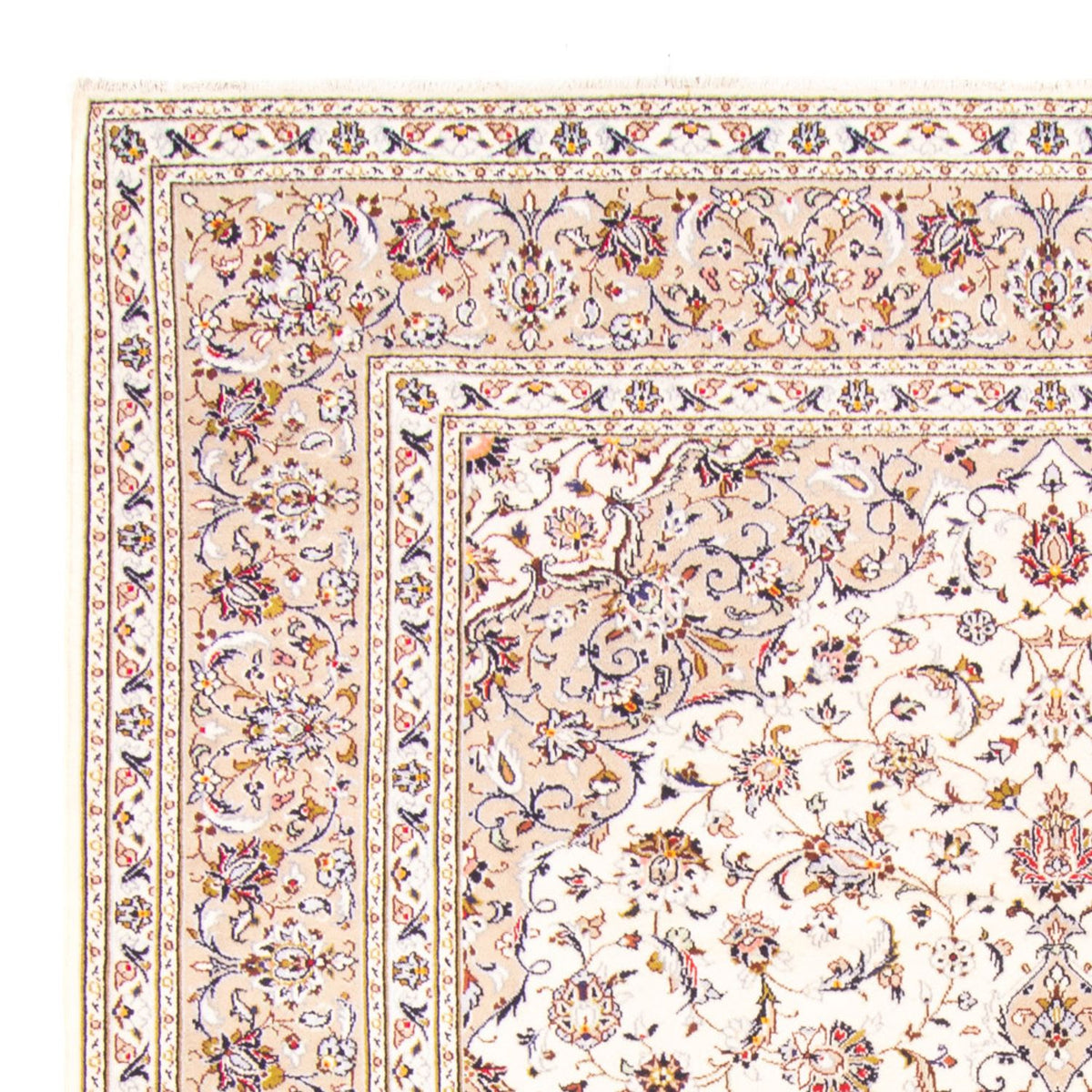 Persisk tæppe - Keshan - 356 x 251 cm - creme