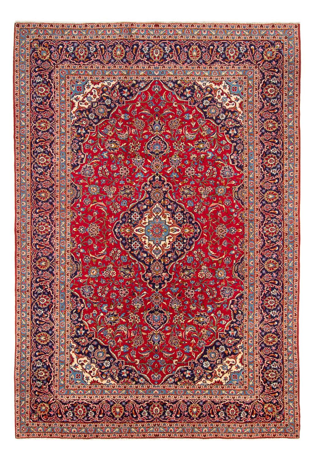 Persisk tæppe - Keshan - 355 x 252 cm - rød