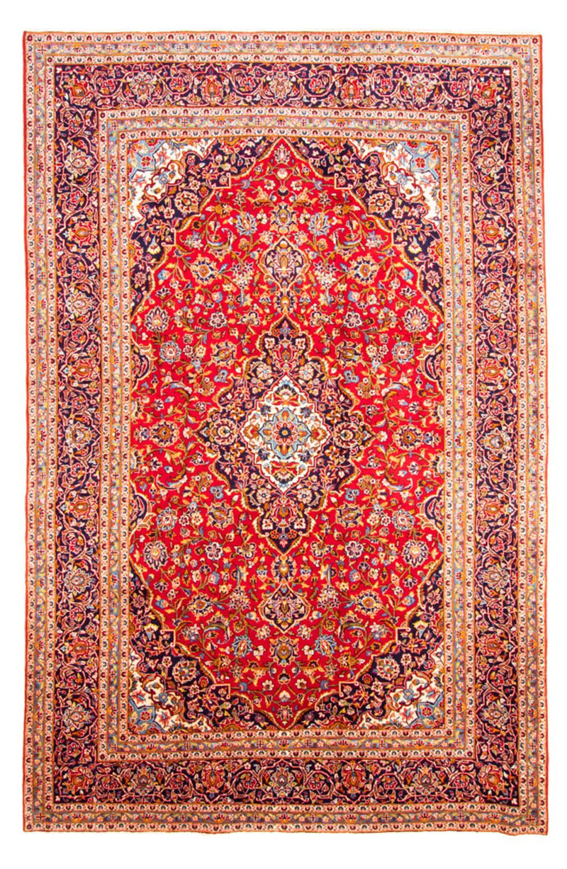 Persisk tæppe - Keshan - 374 x 240 cm - rød