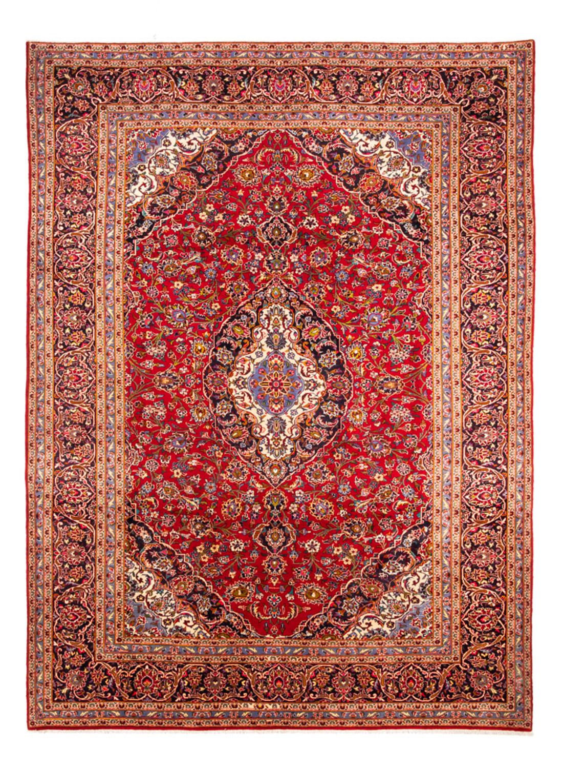 Persisk tæppe - Keshan - 352 x 256 cm - rød