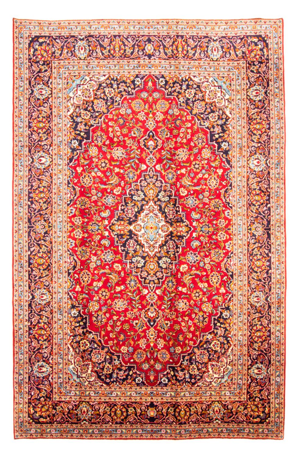 Persisk tæppe - Keshan - 380 x 248 cm - rød
